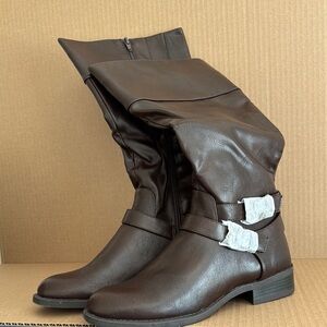 NWOT- Brown Leather Women's Boots
